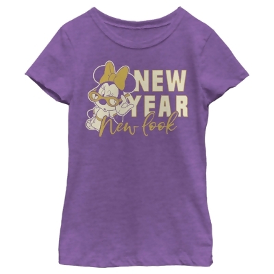 Girl's Mickey & Friends Minnie New Year New Look Graphic T-Shirt 
