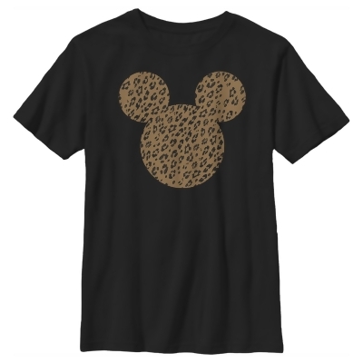 Boy's Mickey & Friends Mickey Mouse Cheetah Print Silhouette Graphic T-Shirt 