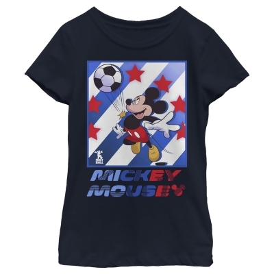 Girl's Mickey & Friends Mickey Mouse Soccer Star Graphic T-Shirt 