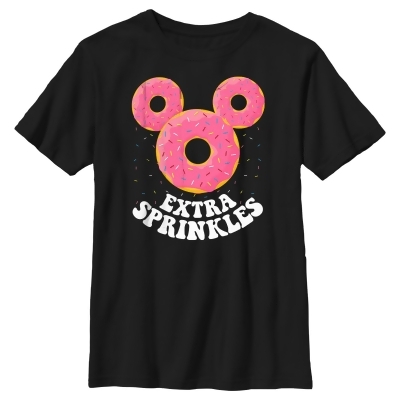Boy's Mickey & Friends Mickey Mouse Extra Sprinkles Donut Silhouette Graphic T-Shirt 