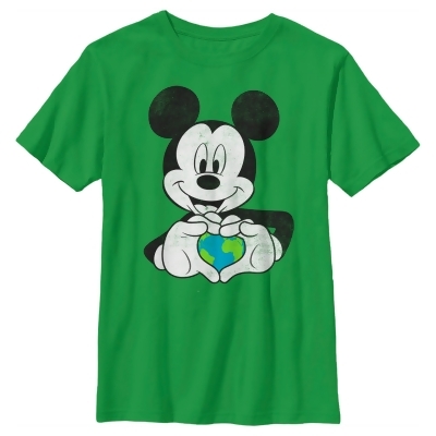 Boy's Mickey & Friends Mickey Mouse Earth Heart Graphic T-Shirt 