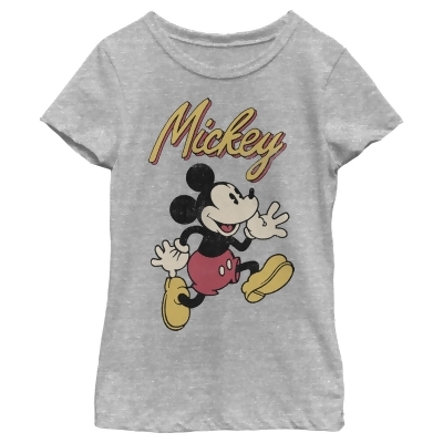 Girl's Mickey & Friends Mickey Mouse Retro Running Graphic T-Shirt 
