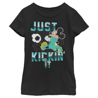 Girl's Mickey & Friends Mickey Mouse Soccer Just Kickin' It Graphic T-Shirt 