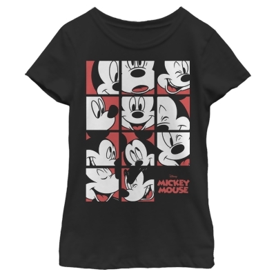 Girl's Mickey & Friends Mickey Mouse Expressions Boxes Graphic T-Shirt 