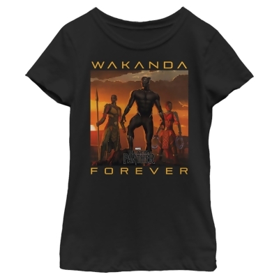Girl's Marvel Black Panther 2018 Wakanda Forever Graphic T-Shirt 
