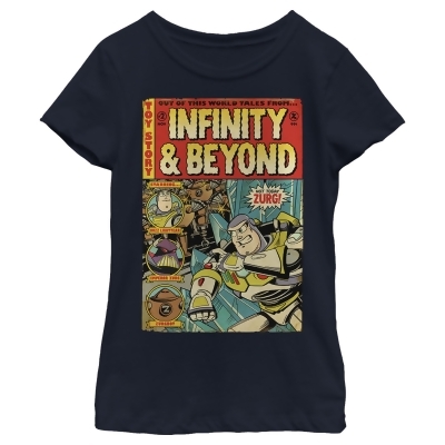 Girl's Toy Story Buzz Lightyear Comic Cover Graphic T-Shirt 