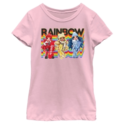 Girl's Rainbow High Rainbow Winter Characters Graphic T-Shirt 