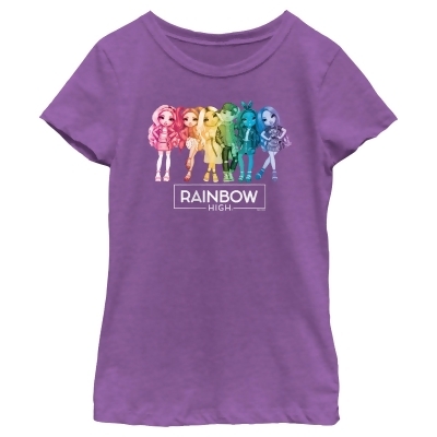 Girl's Rainbow High Classic Logo Characters Graphic T-Shirt 