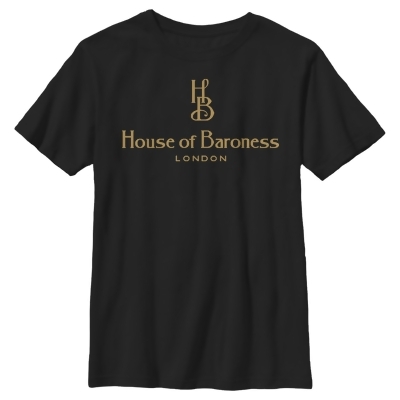 Boy's Cruella House of Baroness London Logo Gold Graphic T-Shirt 