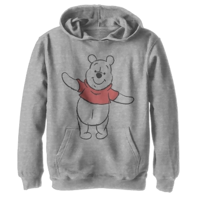 Boy's Winnie the Pooh Bear Sketch With Red Shirt Pullover Hoodie 