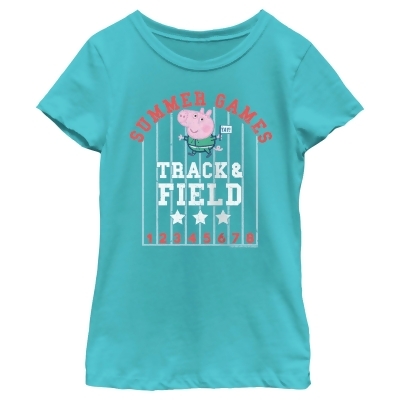 Girl's Peppa Pig Summer Games Track & Field Graphic T-Shirt 