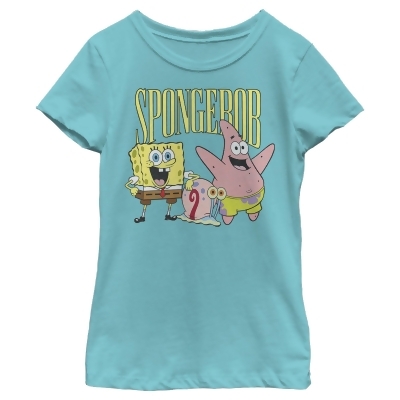Girl's SpongeBob SquarePants Group Friends Graphic T-Shirt 