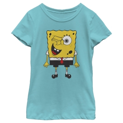 Girl's SpongeBob SquarePants Wink Attitude Graphic T-Shirt 