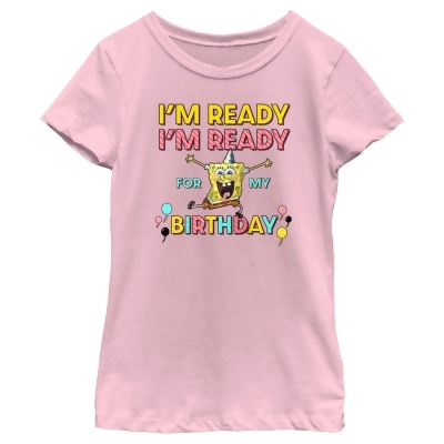 Girl's SpongeBob SquarePants I'm Ready For My Birthday Graphic T-Shirt 