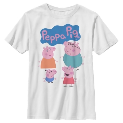 Boy's Peppa Pig Family Logo Graphic T-Shirt 