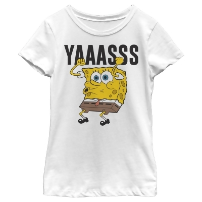 Girl's SpongeBob SquarePants Yasss Cheer Graphic T-Shirt 