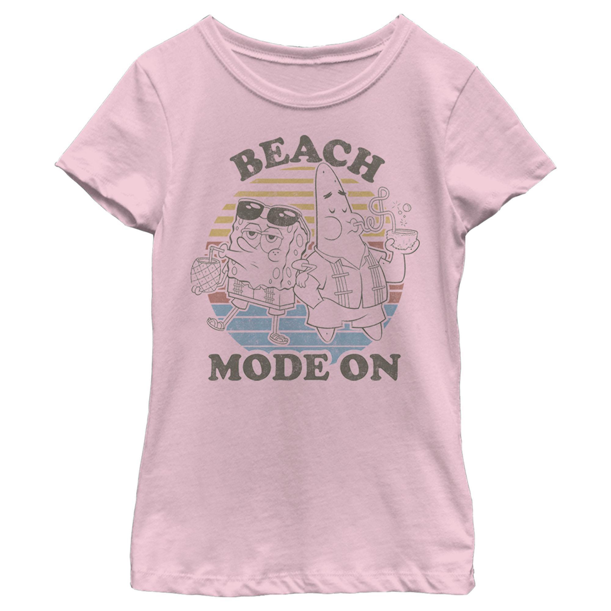 Girl's SpongeBob SquarePants Beach Mode On Graphic T-Shirt