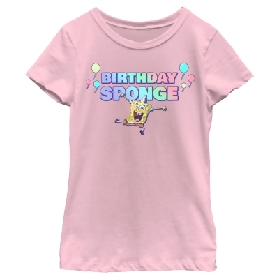 Girl's SpongeBob SquarePants Birthday Sponge Graphic T-Shirt 