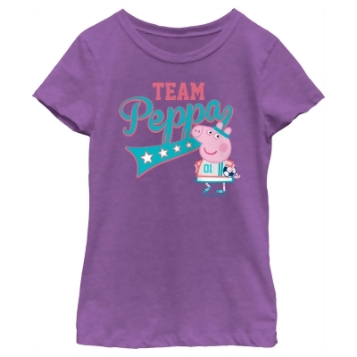 Girl's Peppa Pig Team Peppa Soccer Graphic T-Shirt 