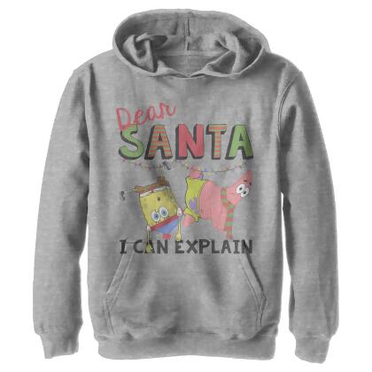 Boy's SpongeBob SquarePants Dear Santa I Can Explain Pullover Hoodie