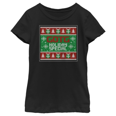 Girl's Guardians of the Galaxy Holiday Special Christmas Sweater Square Graphic T-Shirt 