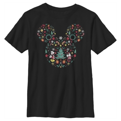 Boy's Mickey & Friends Christmas Silhouette Graphic T-Shirt 