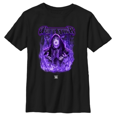 Boy's WWE Undertaker Purple Flames Graphic T-Shirt 