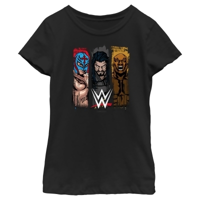 Girl's WWE Rey Mysterio Roman Reigns and Bobby Lashley Graphic T-Shirt 