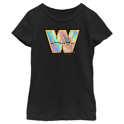 Girl's WWE WrestleMania Gold Shiny Logo Graphic T-Shirt 