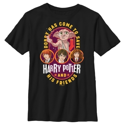Boy's Harry Potter Dobby Has Come to Save Cartoon Graphic T-Shirt 