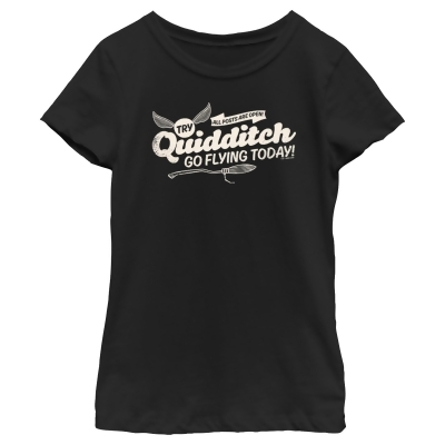 Girl's Harry Potter Quidditch Go Flying Today Graphic T-Shirt 