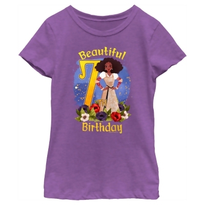 Girl's Anboran Beautiful 7th Birthday Graphic T-Shirt 