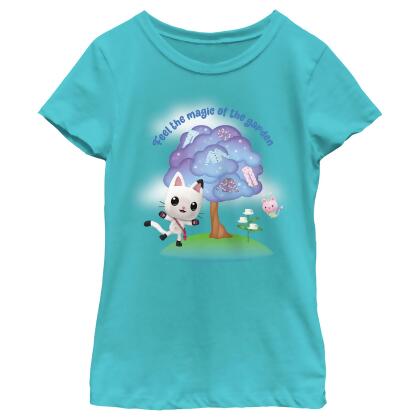 Girl's DreamWorks: Gabby's Dollhouse Pandy Paws Feel the Magic of the Garden Graphic T-Shirt 