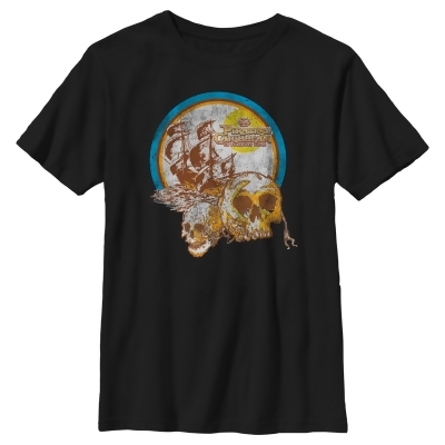 Boy's Pirates of the Caribbean: On Stranger Tides Distressed Skull Logo Graphic T-Shirt 