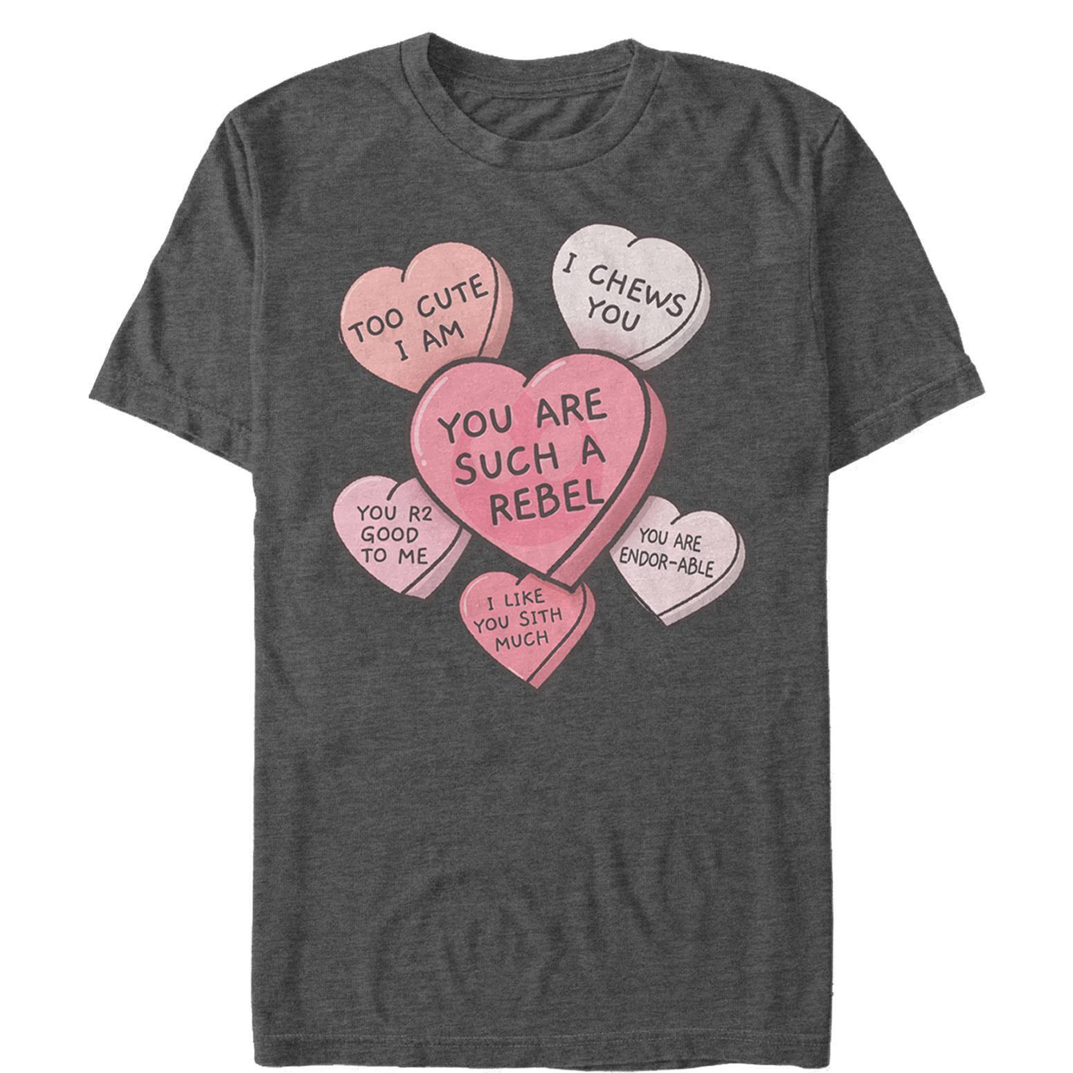 Men's Star Wars Valentine Galactic Candy Hearts Graphic T-Shirt