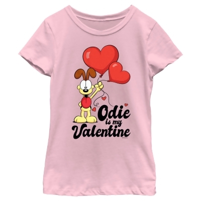 Girl's Garfield Odie is My Valentine Graphic T-Shirt 