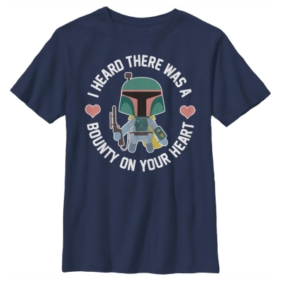 Boy's Star Wars Valentine's Day Boba Fett Bounty on Heart Graphic T-Shirt 