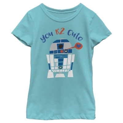 Girl's Star Wars Valentine's Day R2-D2 Too Cute Graphic T-Shirt 
