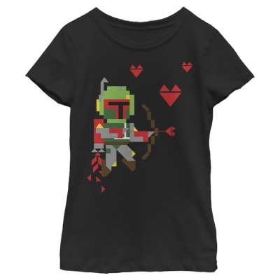 Girl's Star Wars Valentine's Day Boba Fett Cupid Graphic T-Shirt 