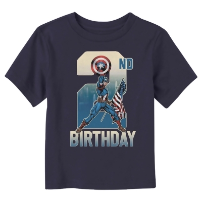Toddler's Marvel 2nd Birthday Capitan America Graphic T-Shirt 