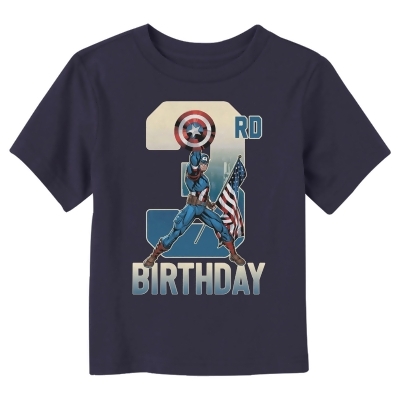 Toddler's Marvel 3rd Birthday Capitan America Graphic T-Shirt 