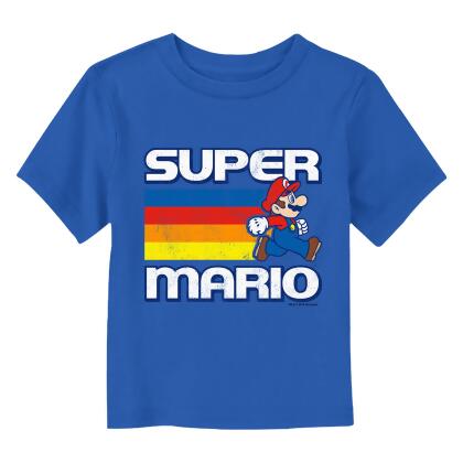 Toddler's Nintendo Super Mario Distressed Graphic T-Shirt 