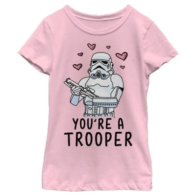 Girl's Star Wars Valentine's Day You're A Trooper Graphic T-Shirt 