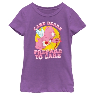 Girl's Care Bears Valentine's Day Love-a-Lot Bear Prepare to Care Graphic T-Shirt 