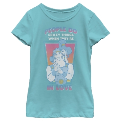 Girl's Hercules Valentine's Day People Do Crazy Things Graphic T-Shirt 