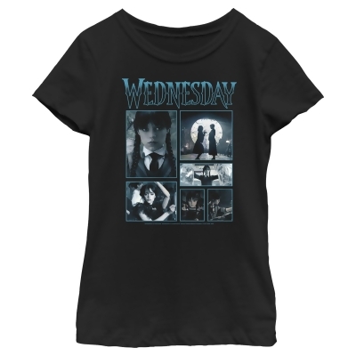 Girl's Wednesday Iconic Scenes Graphic T-Shirt 