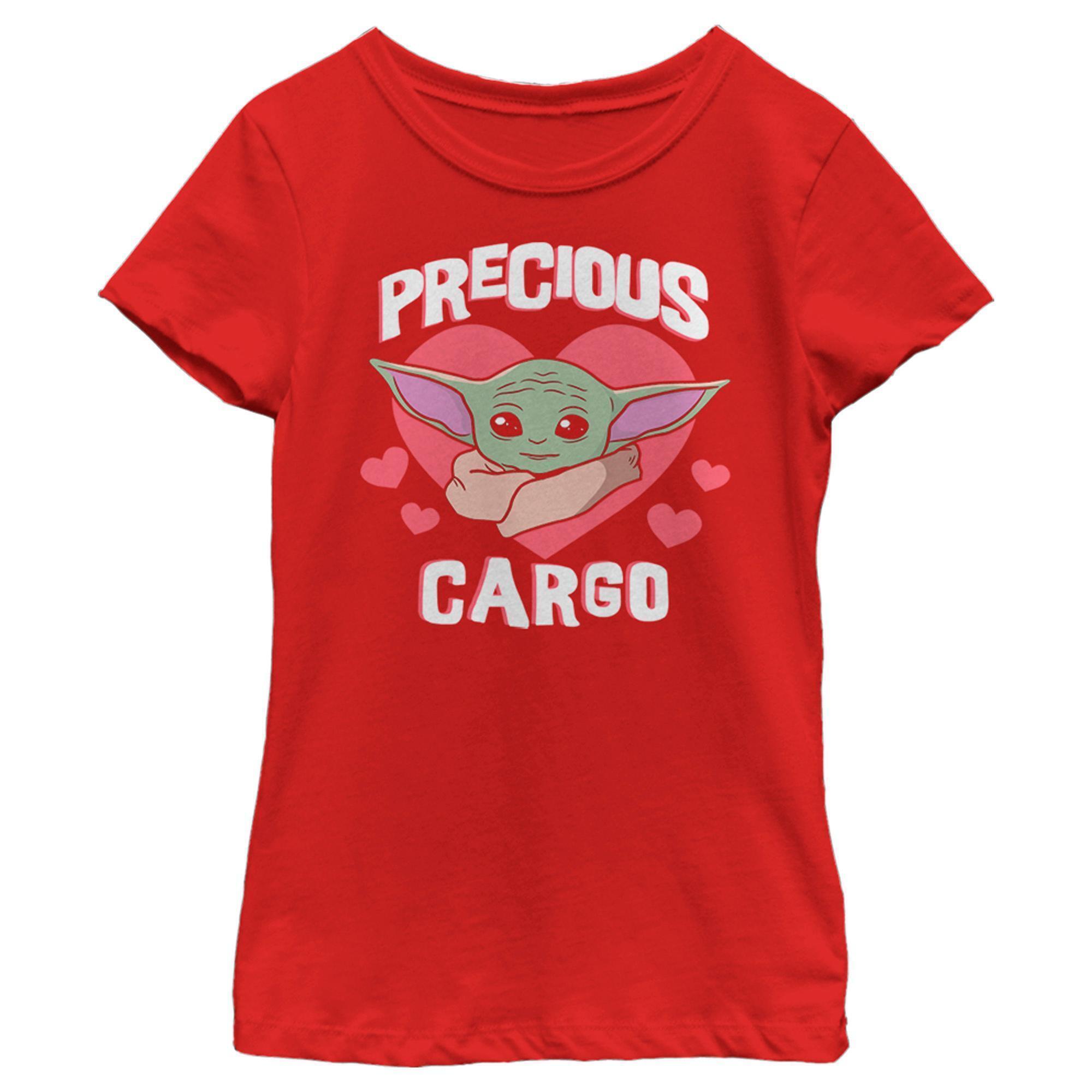 Girl's Star Wars: The Mandalorian Valentine's Day The Child Precious Cargo Graphic T-Shirt