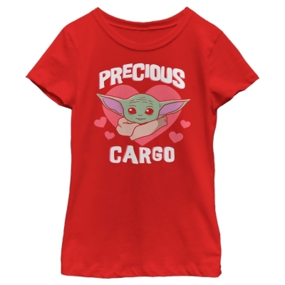 Girl's Star Wars: The Mandalorian Valentine's Day The Child Precious Cargo Graphic T-Shirt 
