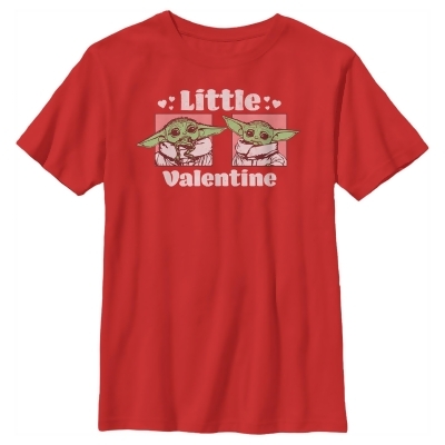 Boy's Star Wars: The Mandalorian Valentine's Day The Child Little Valentine Panels Graphic T-Shirt 