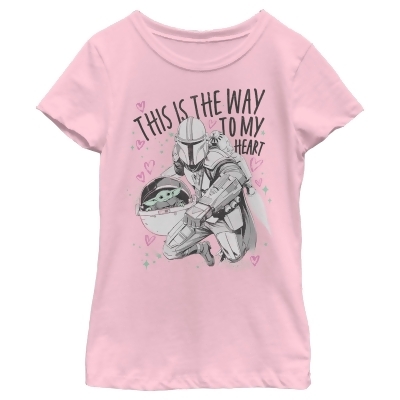 Girl's Star Wars: The Mandalorian Valentine's Day The Child Way to my Heart Graphic T-Shirt 